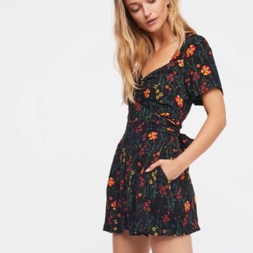 Free People Bet You Do Floral Romper